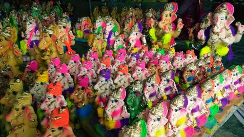 Multi colored toys for sale in market