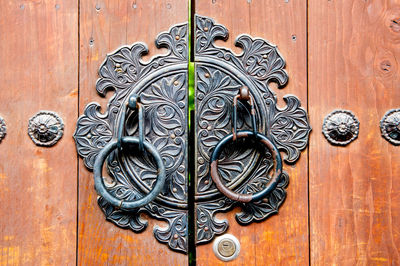 Close-up of wooden door