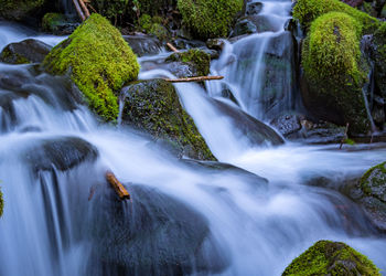 Scenic view of waterfall