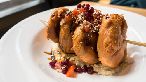 Close-up of food in plate