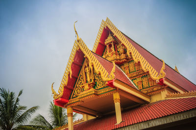 Low angle view of traditional building against sky