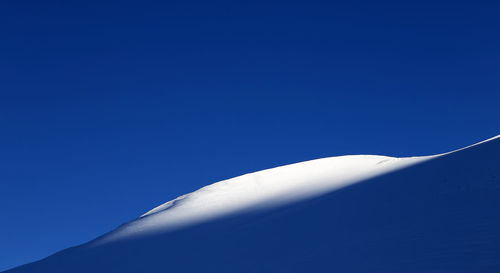 Low angle view of clear blue sky