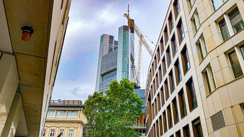 Low angle view of buildings in city