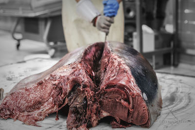 Close-up of fish for sale in market