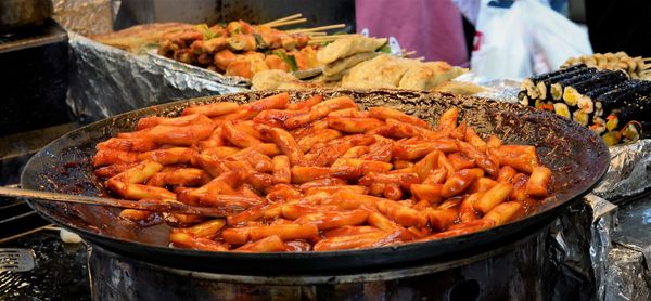 Close-up of food for sale at market stall