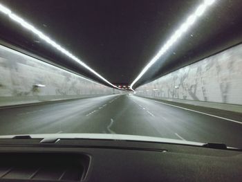 Road passing through tunnel