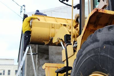 Low angle view of construction site