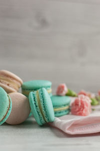 Close-up of candies on table