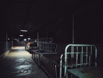 Empty parking lot in abandoned building