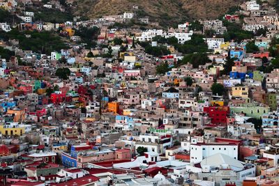 High angle view of townscape