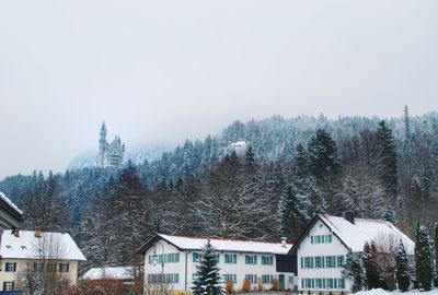 Neuschwanstein castle overlooking the city of hohenschwangau