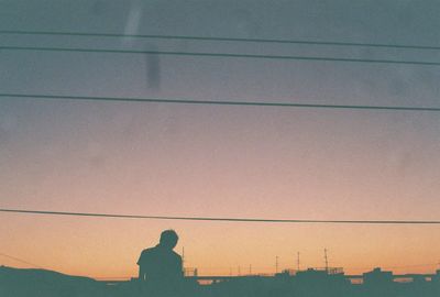 Low angle view of sky at sunset