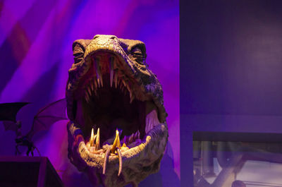 Close-up of animal sculpture