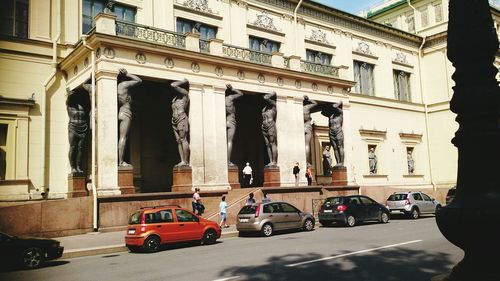 Statue in city