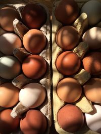 Full frame shot of eggs