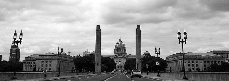 Church against cloudy sky