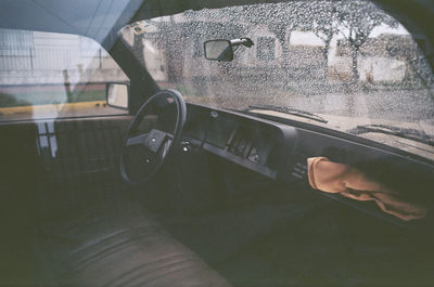 Interior of car