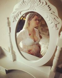 Young woman in bathroom