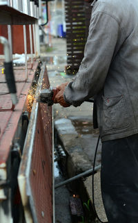 Man working on vehicle 