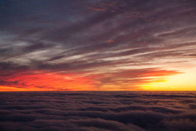 Scenic view of cloudscape during sunset