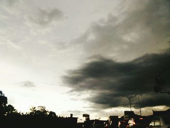 Low angle view of cloudy sky