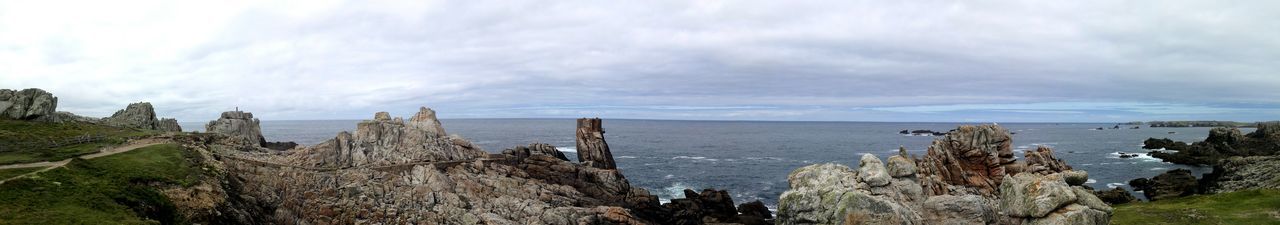 Panoramic view of sea against sky