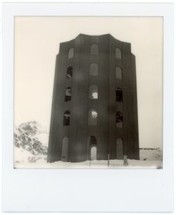 Building against sky during winter