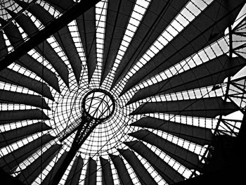 Low angle view of skylight at sony center