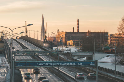 Highway and sky scrapper