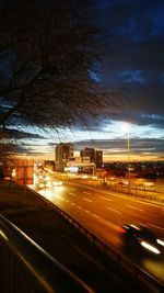 Railroad tracks at dusk