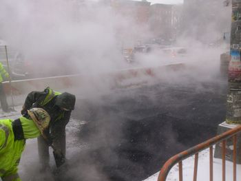 Man working in water