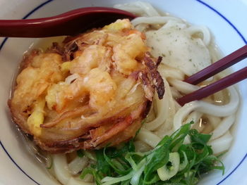 Close-up of meal served in bowl