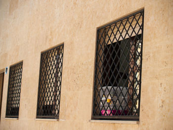 Low angle view of window on building