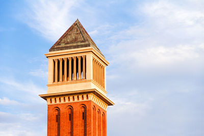 Low angle view of historical building against sky