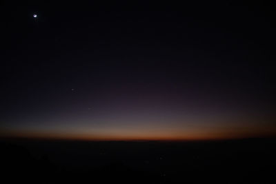 Scenic view of sky at night