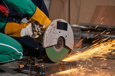 Man working on stage