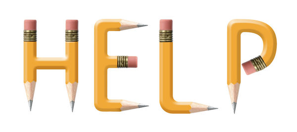 Yellow pencils against white background