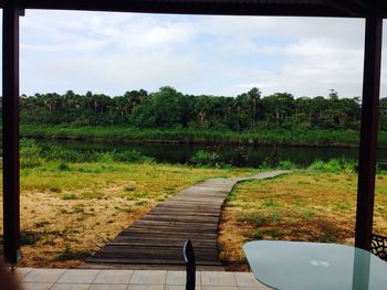 Scenic view of trees against sky