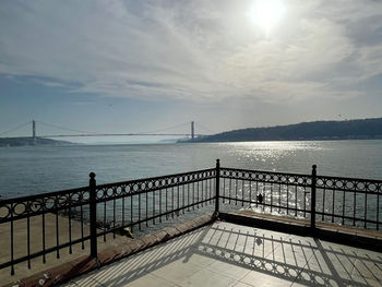 Pier over sea against sky