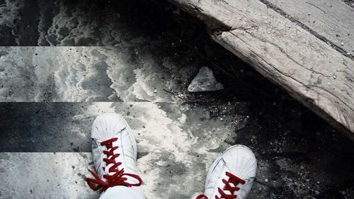 Low section of person standing on floor