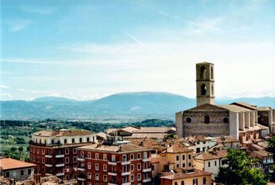 High angle view of townscape against sky