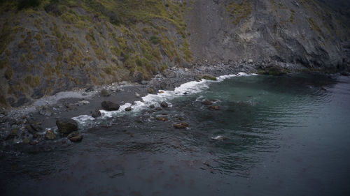 River flowing through rocks