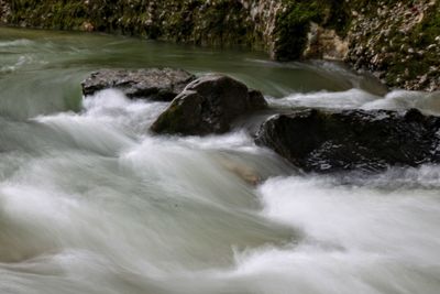 Scenic view of waterfall