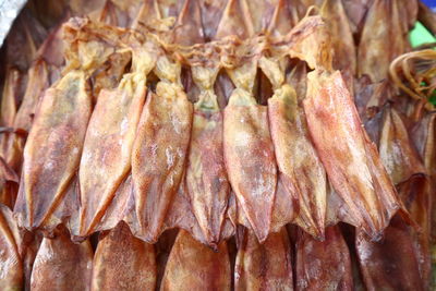 Close-up of dried for sale in market