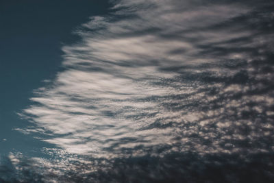 Low angle view of clouds in sky