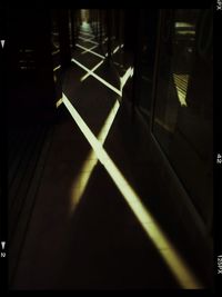 View of illuminated building