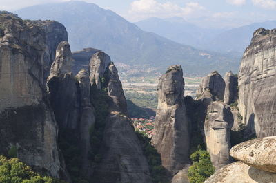 Panoramic view of rock formations