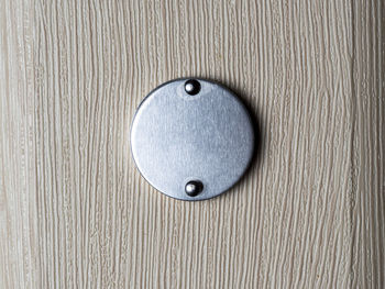 Close-up of buttons on door