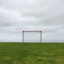 Empty soccer field