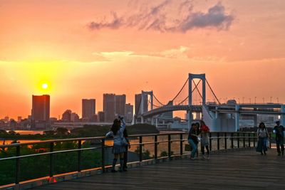 Cityscape at sunset